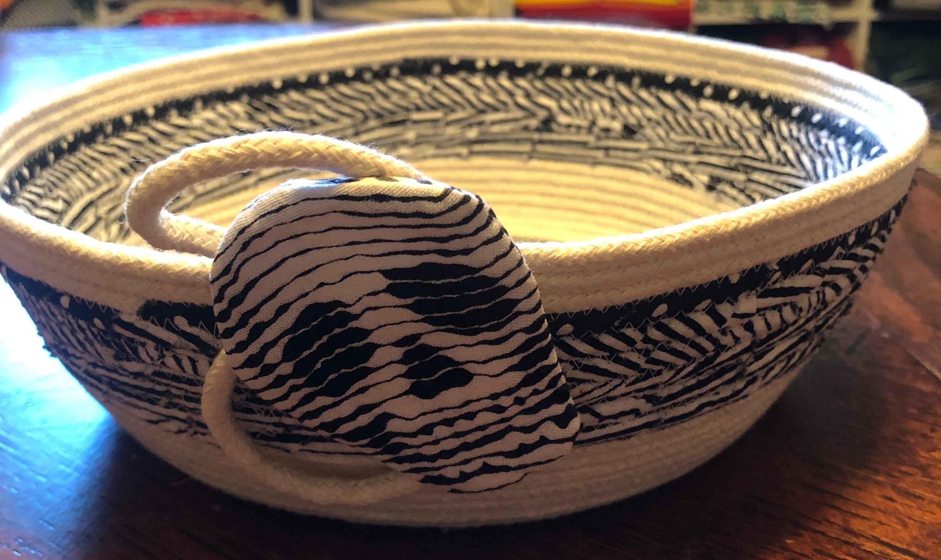 Halloween Basket, Basket With Skeleton, Handmade Basket, Rope Basket ...