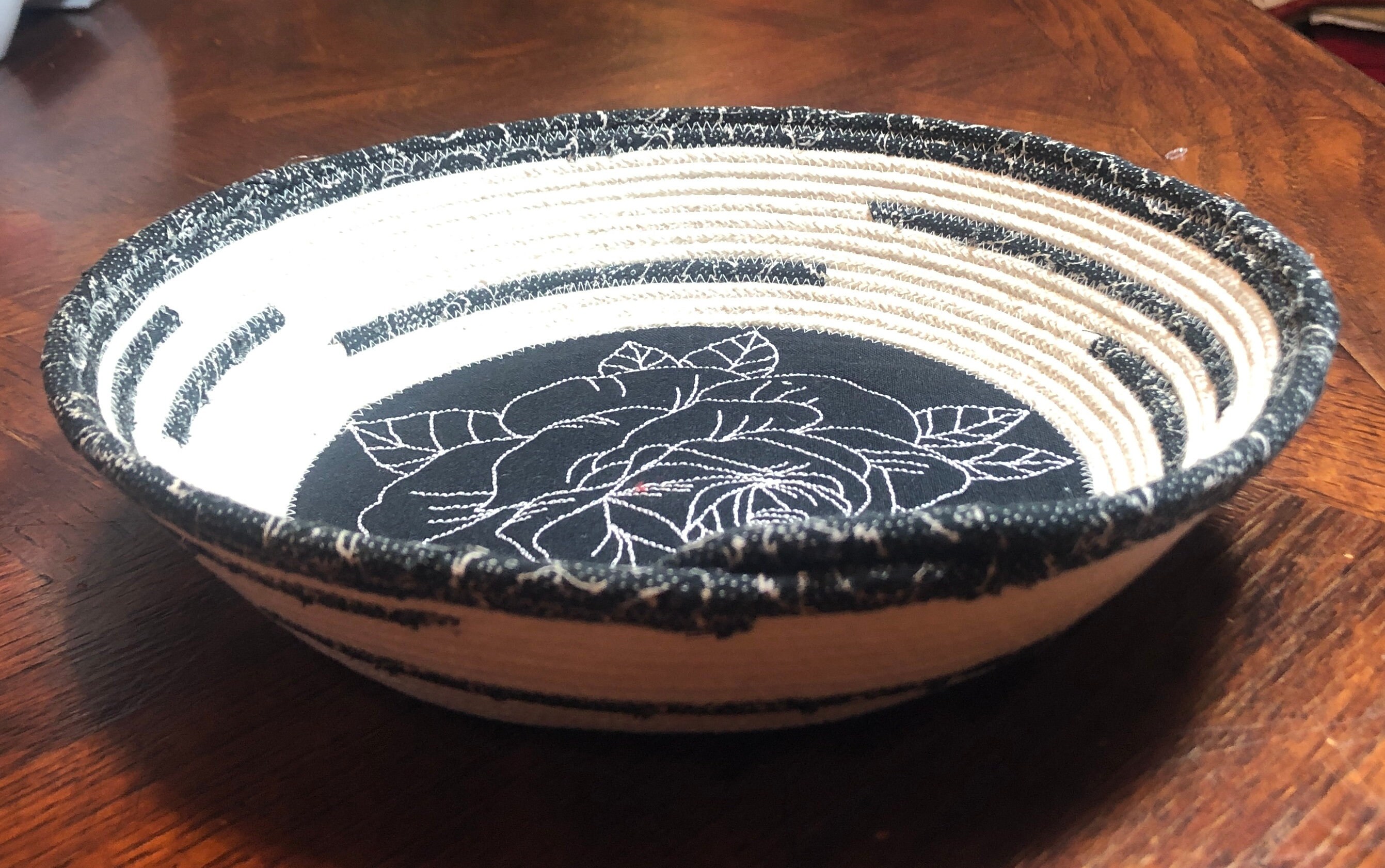 Basket, Basket With Embroidery, Handmade Basket, Rope Basket, Rope Bowl ...