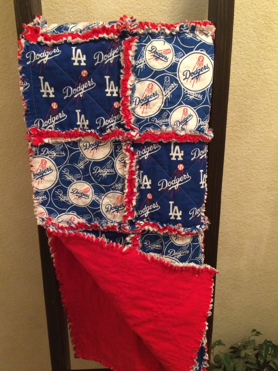 LA Dodgers Quilt Dodgers Quilt Sports Quilt Baseball Quilt Handmade Quilt Gift for Sports Fan Etsy