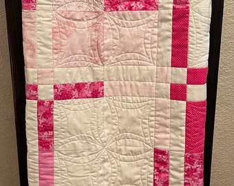 Baby Blanket, Pink Baby Quilt, Baby Girl Quilt, Handmade Baby Quilt, Baby Girl Blanket, Baby Quilt, Baby Shower Gift, Nursery Bedding,