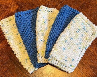 Hand Knitted Dishcloths, Dish Cloths, Kitchen Cloths, Kitchen Towels, Hand Made Dish Cloths, Cotton Dishcloths, Wash Cloths, Dish Rags