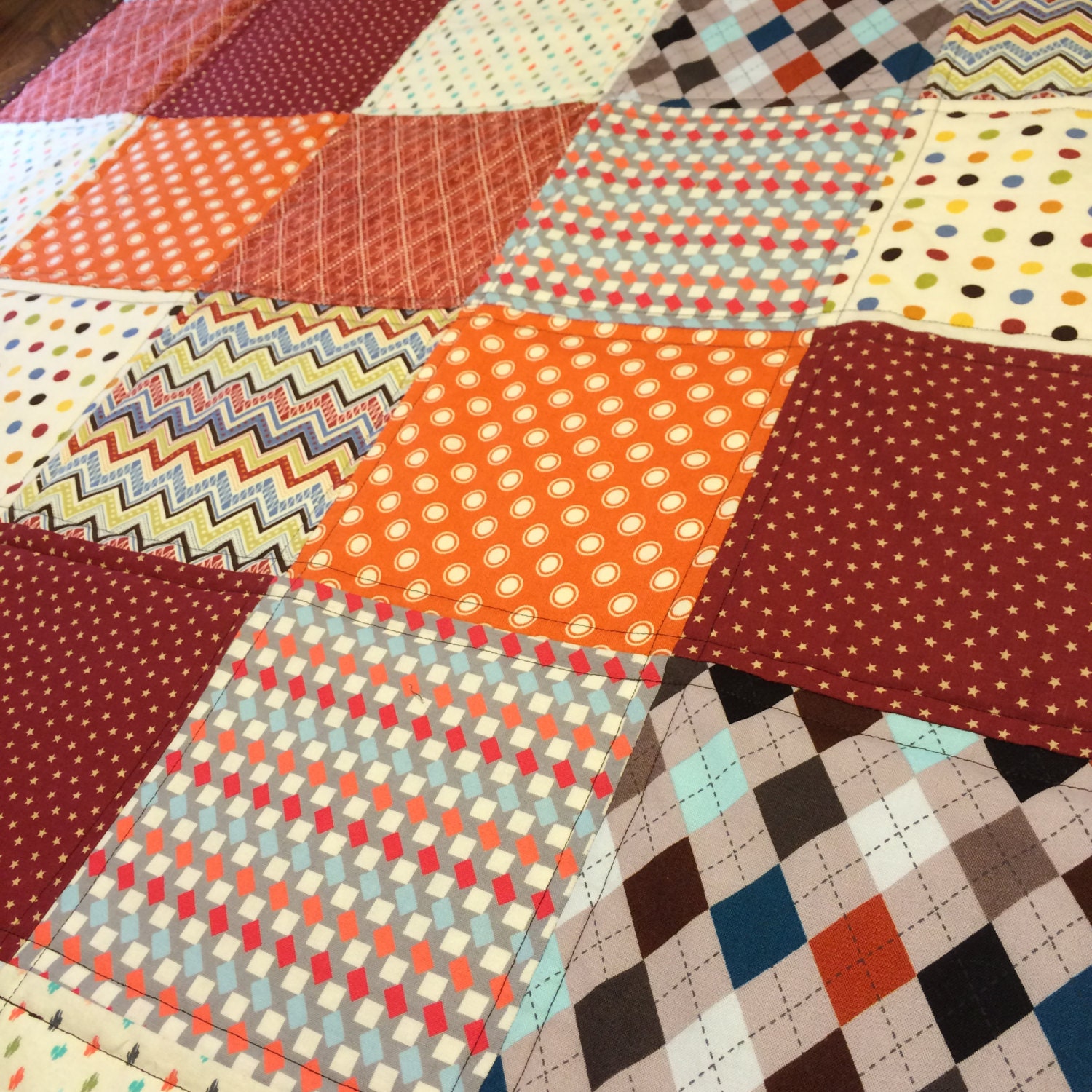 Baby Boy Quilt, Handmade Baby Quilt, Boy Quilt, Baby Shower Gift, Baby