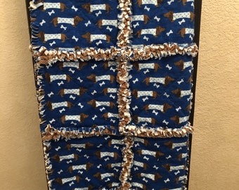 Dachshund Quilt, Dachshund Blanket, Handmade Dachshund Quilt, Dachshund, Dachshund Gift