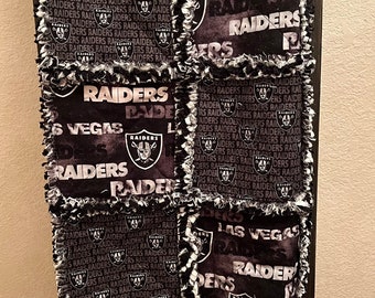 Raiders Quilt, Sports Quilt, Handmade Quilt, Football Quilt, Gift for Sports Fan