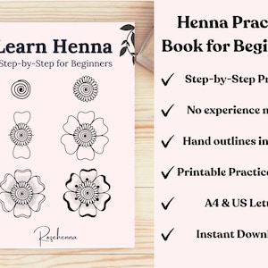 初心者向けヘナ練習帳｜メヘンディデザインシート（PDF & JPG）