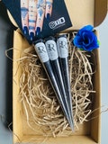 3 Jagua Gel Cones | Fruit based dye |Temporary blue tattoo | 100% Natural |Chemical Free | Fine tip product logo