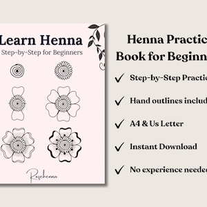 Livre de pratique du henné pour débutants | Feuilles de conception Mehndi (PDF et JPG)