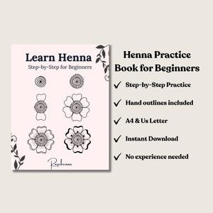 初心者向けヘナ練習帳｜メヘンディデザインシート（PDF & JPG）