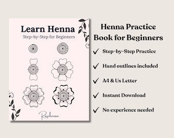 Henna Practice Book for Beginners | Mehndi Design Sheets (PDF & JPG)