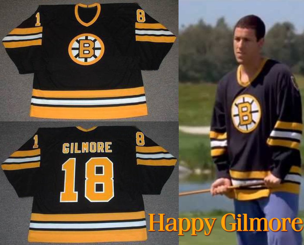 Happy Gilmore Movie Hockey Jersey Bruins Adam Sandler SNL Golf Etsy