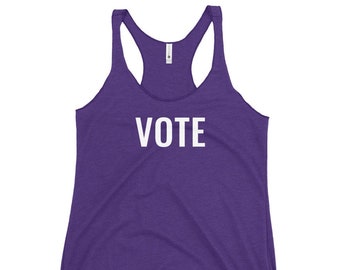 VOTE | Women's Racerback Tank - Purple, Red, Blue, or Heather Grey