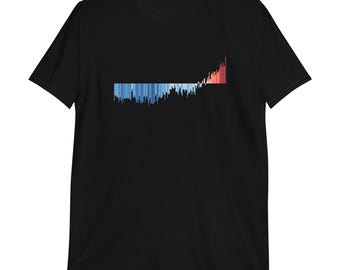 Rayas Climáticas / Camiseta unisex de manga corta 100 % algodón / Temperatura global 1850-2024 #ShowYourStripes