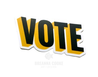VOTE | sticker - retro 3D text - 3.2 x 2in