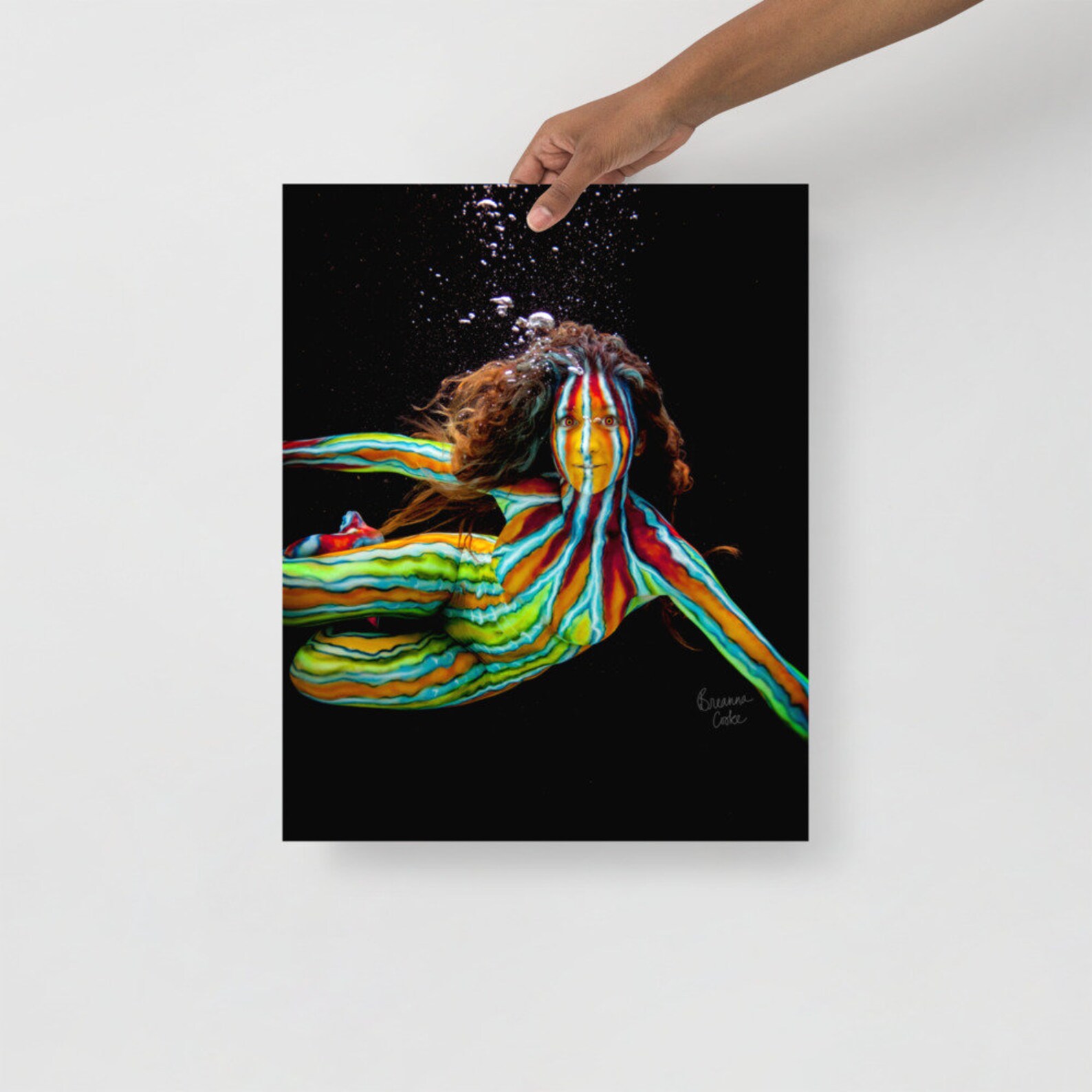 Underwater Body Paint Poster Matte Paper 8x10 Etsy
