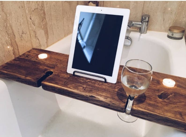 Bath Book Holder Bathboard Ipad Bath Tray Magazine Etsy