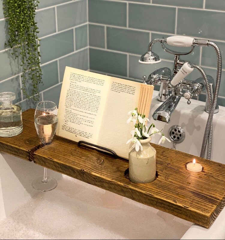 Bath Book Holder Bathboard Ipad Bath Tray Magazine Etsy