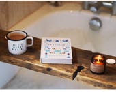 Bath Book Rest | Bathroom Decor | Bathroom Wine Holder | Wedding Gift | Gift for Her | Book Rest | Bath Rest | Bath Caddy | Chill Time