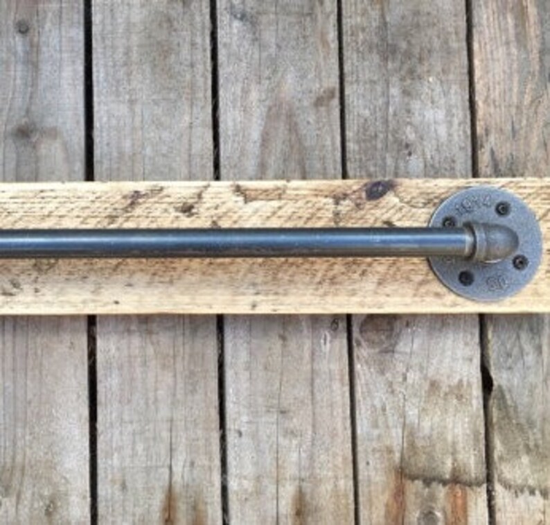 Towel Rail Handmade Wood Towel Rail Reclaimed Wood Etsy