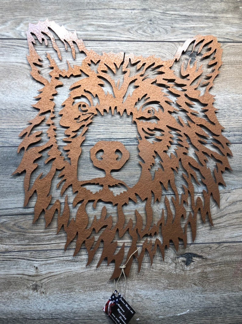 Kodiak Bear Metal Art Etsy