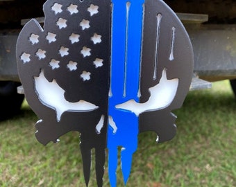 Blue Line Punisher tow hitch cover
