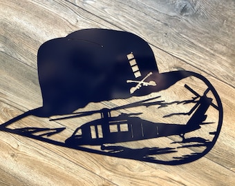 Sombrero de caballería aérea de metal