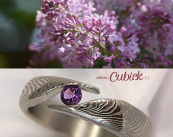 Liliairis - design damasteel ring designed by Petr Kubíček