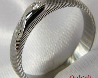 Orwenir - Damasteel Ring/Promise or Engagement Rings