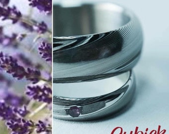 Nokovir - ペア ダマスカス 結婚指輪 ハンドメイド オリジナル ユニーク 結婚指輪/ダマスカス リング/マリッジリング/ハンドクラフトリング