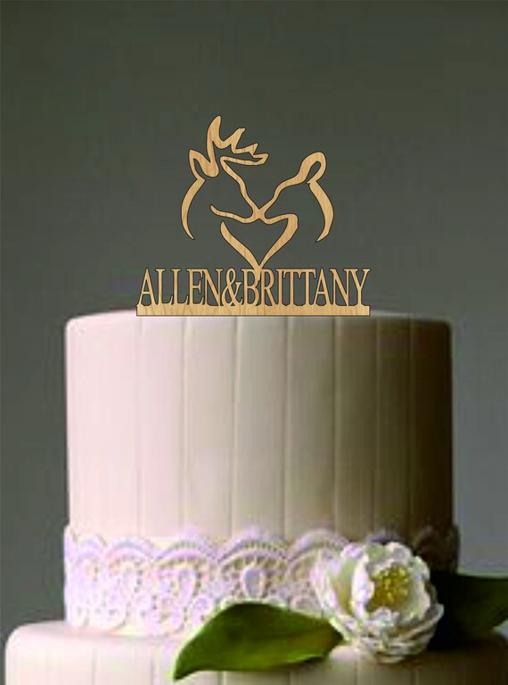 Deer Wedding Cake Topper Country Wedding Cake Topper Etsy