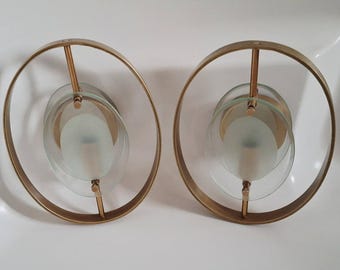 Par Lámparas Apliques estilo Max Ingrand Fontana Arte