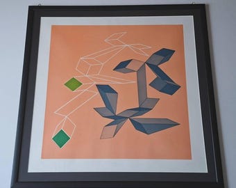 ACHILLE PERILLI Wropt Engraving Aquatint Hand Signed with COA
