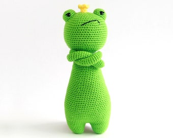 King Frog Crochet Amigurumi Pattern PDF