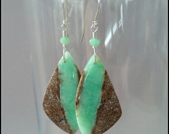 End cut slice of jasper rock Jasper slab and earrings end cut amethyst earrings Indian blanket jasper rock Arizona jasper. rock slice