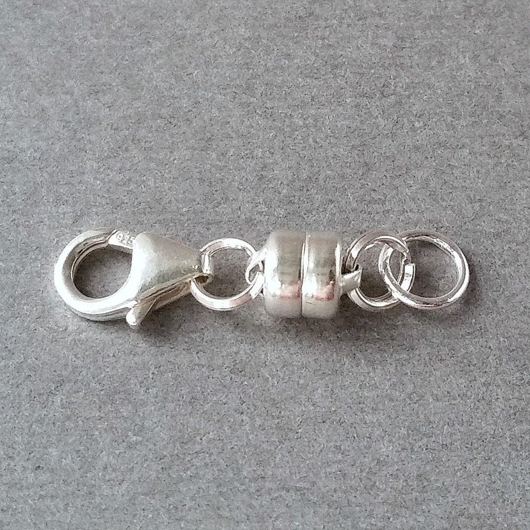 Magnetic Clasp Converter for Small Necklace or Bracelet Sterling Silver / Single