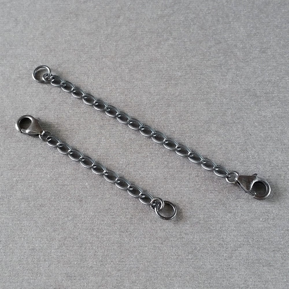 925 Sterling Silver Strong Curb chain Extender Converter Necklace Bracelet 925 Sterling Silver Strong Curb chain Extender Converter Necklace Bracelet