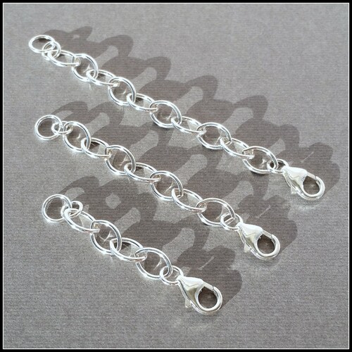 Extension Chain. 4 Inch Sterling Silver Necklace Extender Etsy