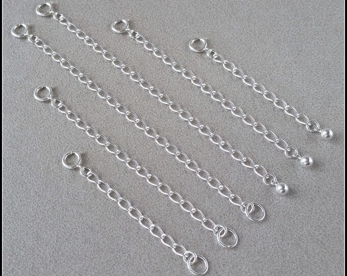 Adjustable Sterling Silver Extender Chain, 2 - 3 - 4 Inch or Custom ...