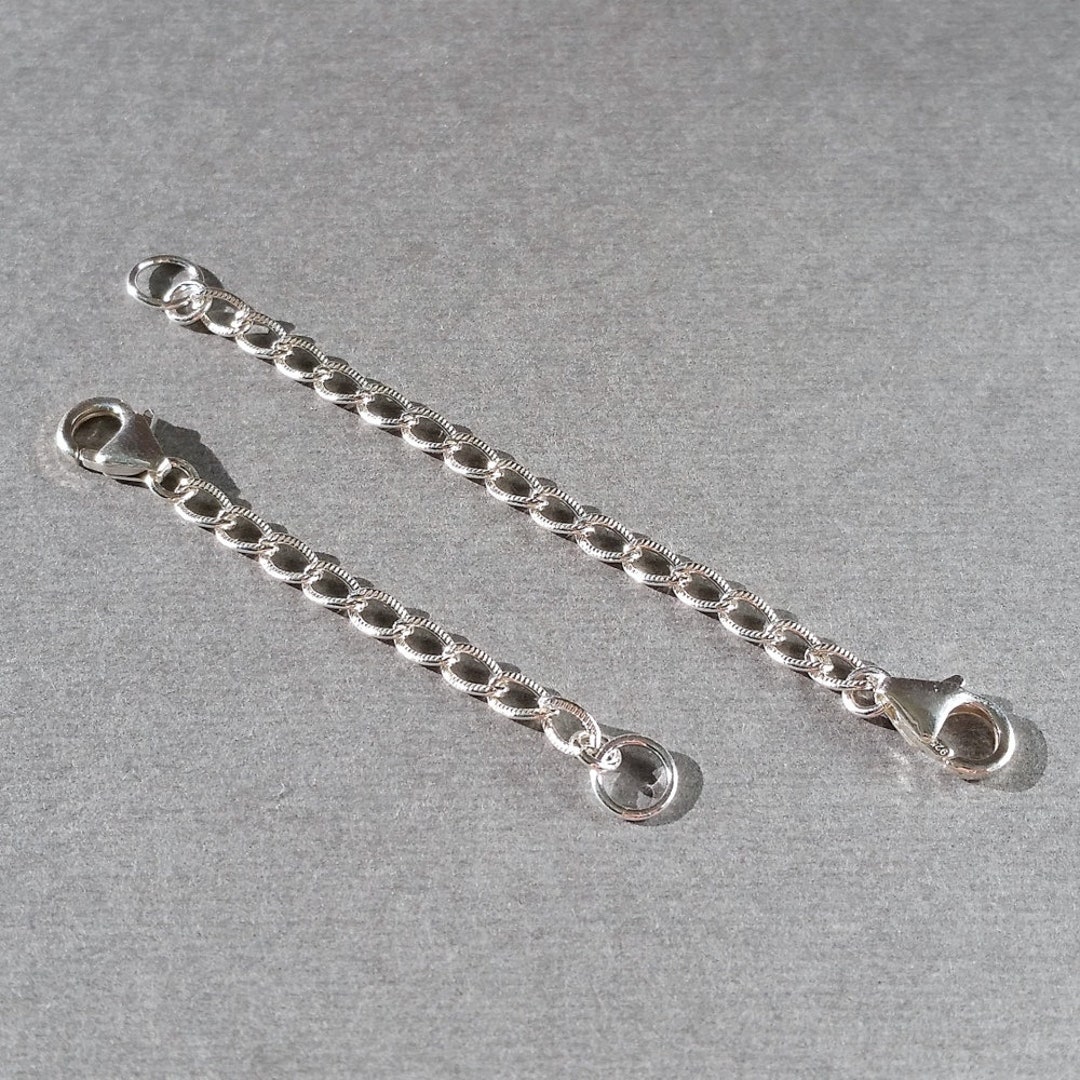 925 Sterling Silver Necklace Extender Gold Necklace Extender Gold Chain  Extenders for Necklaces 2, 3, 4 Inches