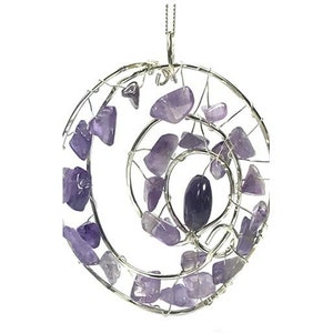 Mandala necklace with amethyst