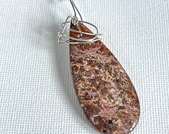 Jasper jewellery set handmade jasper and sterling silver wire jewellery handcrafted original wire designs UK made