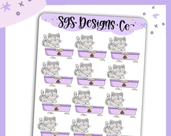 Obi the Cat Clean Litter Sticker Sheet