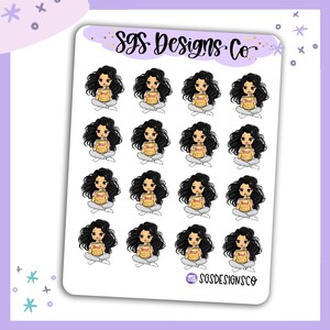 Miss Glam Lady D Snacks Sticker Sheet