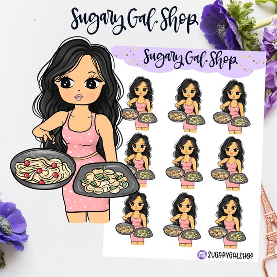 Miss Lady D Cooking Sticker Sheet | Etsy