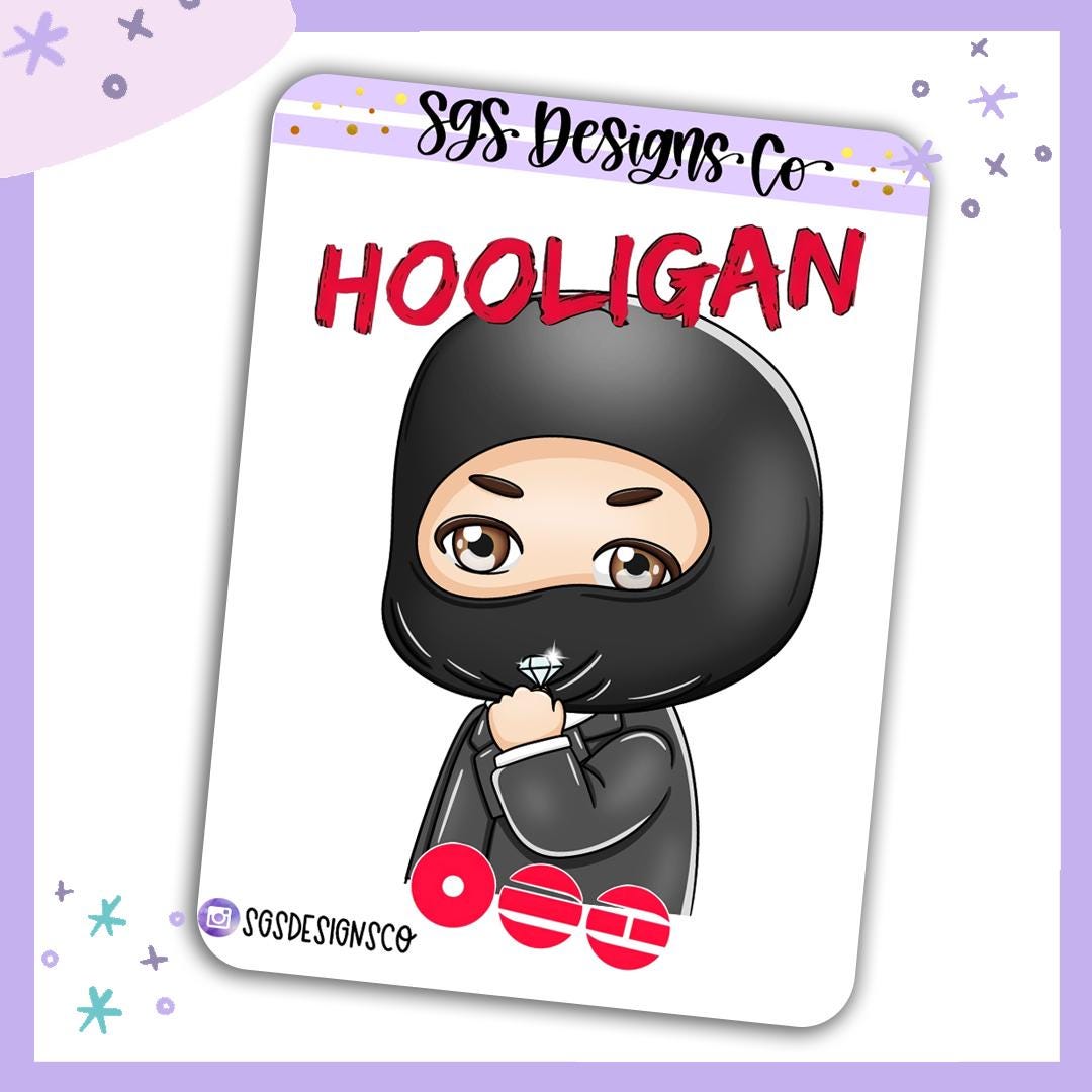 Hooligan Jin XL Sticker Sheet - Etsy
