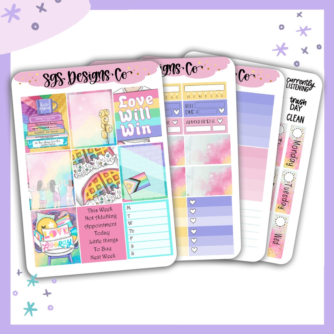 Love Will Win Planner Sticker Kit - Etsy