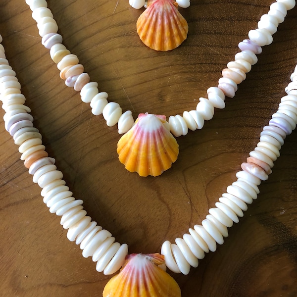 Sunrise Shell on Authentic Puka Necklace