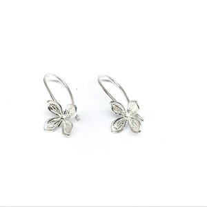 Lilac flower Stud earrings in Sterling Silver image 5