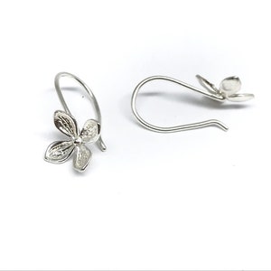 Lilac flower Stud earrings in Sterling Silver image 7