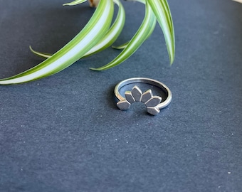 Lotus Ring in Sterling Silver inspired from the Lotus flower