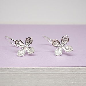 Lilac flower Stud earrings in Sterling Silver image 8